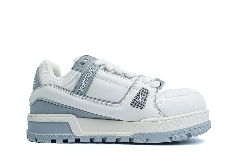 PK God Louis Vuitton Trainer Maxi White Grey RETAIL MATERIALS READY TO SHIP